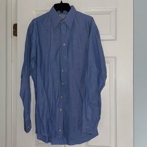 Custom men’s blue dress shirt